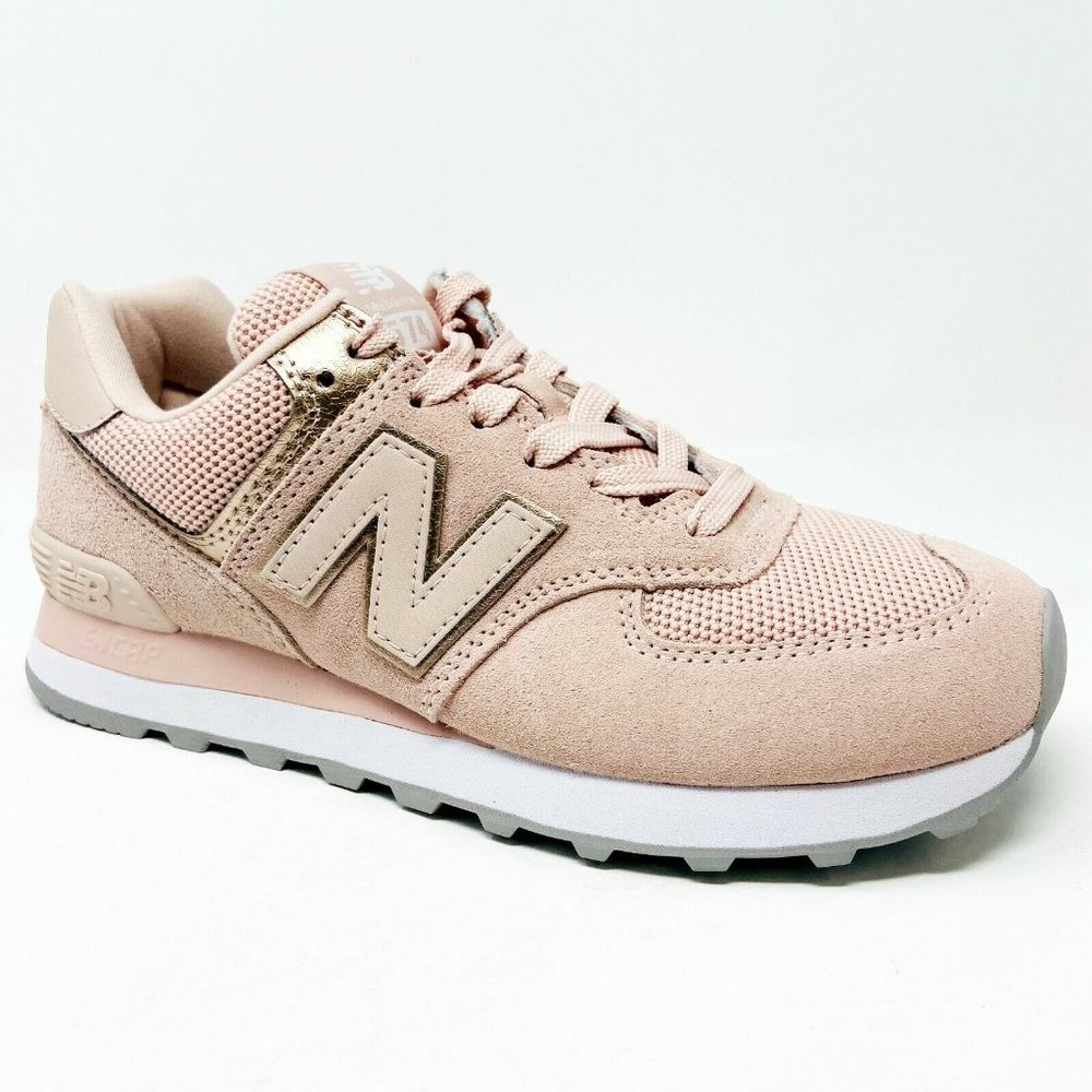 New Balance 574 Oyster Pink Womens Casual Sneakers - Picture 2 of 5